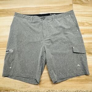 Tommy Bahama Shorts Men Gray Island Active Performance Cargo Solid Size 42